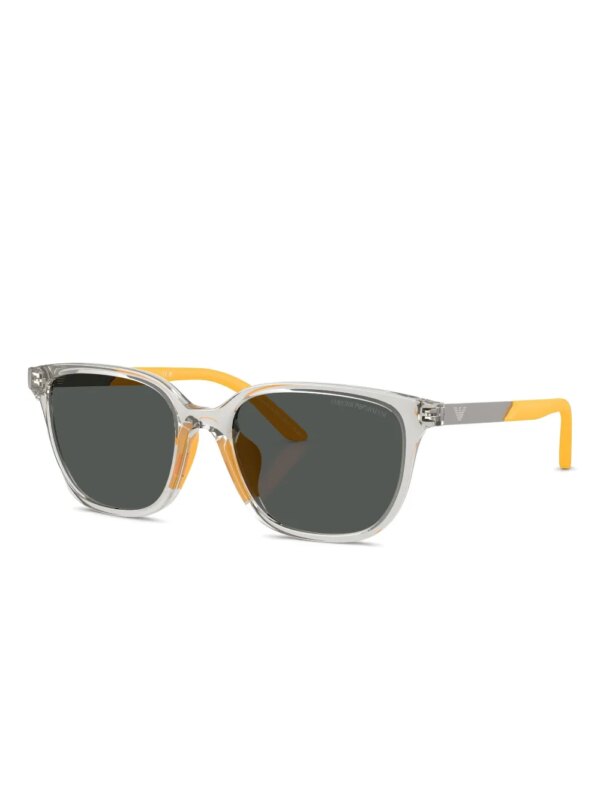 Emporio Armani Zonnebril met vierkant montuur - Zilver