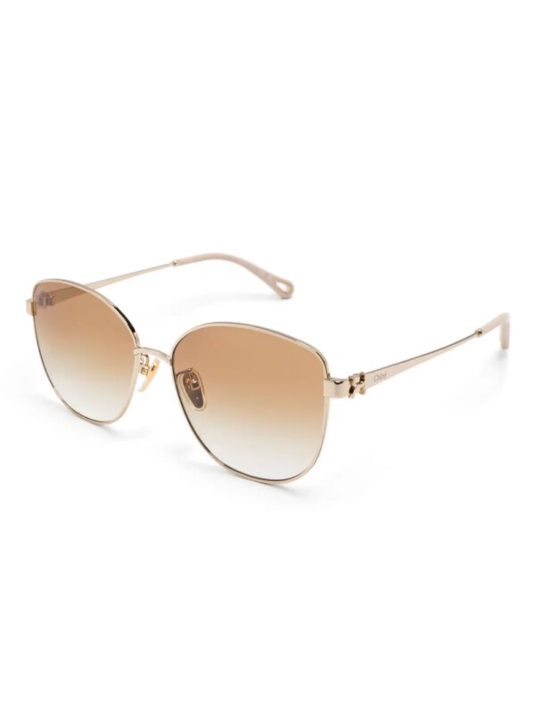 Chloé Eyewear Zonnebril met vlinder montuur - Goud