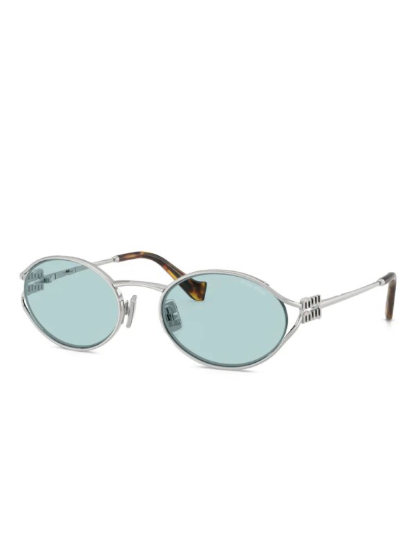 Miu Miu Eyewear Zonnebril met ovalen montuur - Zilver