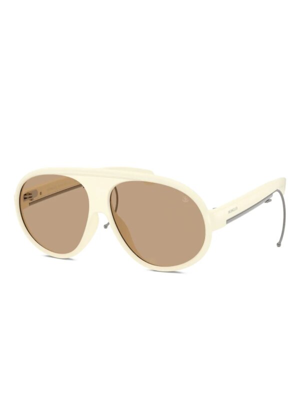 Moncler Eyewear Zonnebril met piloten montuur - Beige