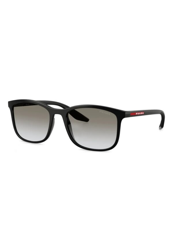 Prada Linea Rossa Zonnebril met vierkant montuur - Zwart