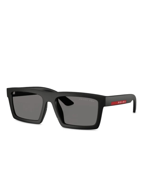 Prada Linea Rossa Zonnebril met vierkant montuur - Zwart