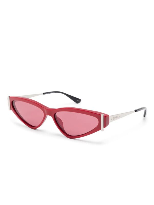 Alexander McQueen Eyewear Zonnebril met cat-eye montuur - Rood