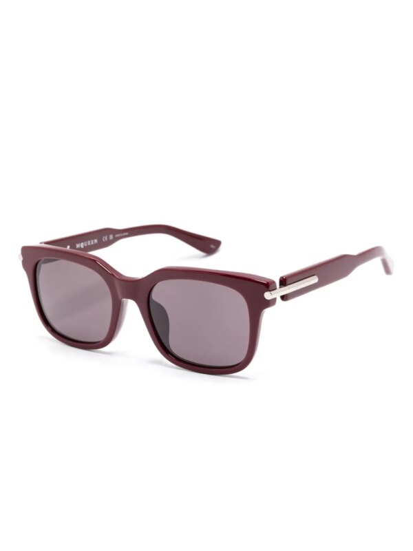 Alexander McQueen Eyewear Zonnebril met vierkant montuur - Rood