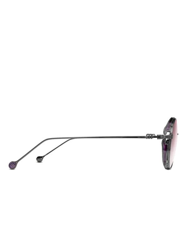 Matsuda Zonnebril met rond montuur - Zwart