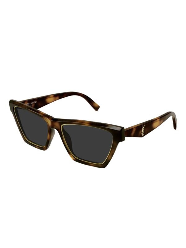 Saint Laurent Eyewear Zonnebril met logoprint - Bruin