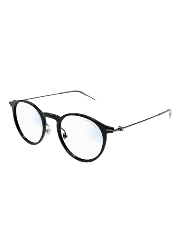 MONT BLANC EYEWEAR Zonnebril met rond montuur - Zwart