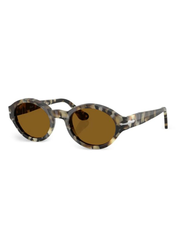 Persol Zonnebril met rond montuur - Bruin
