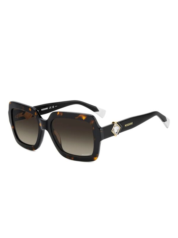 MISSONI EYEWEAR Zonnebril met logoprint - Bruin