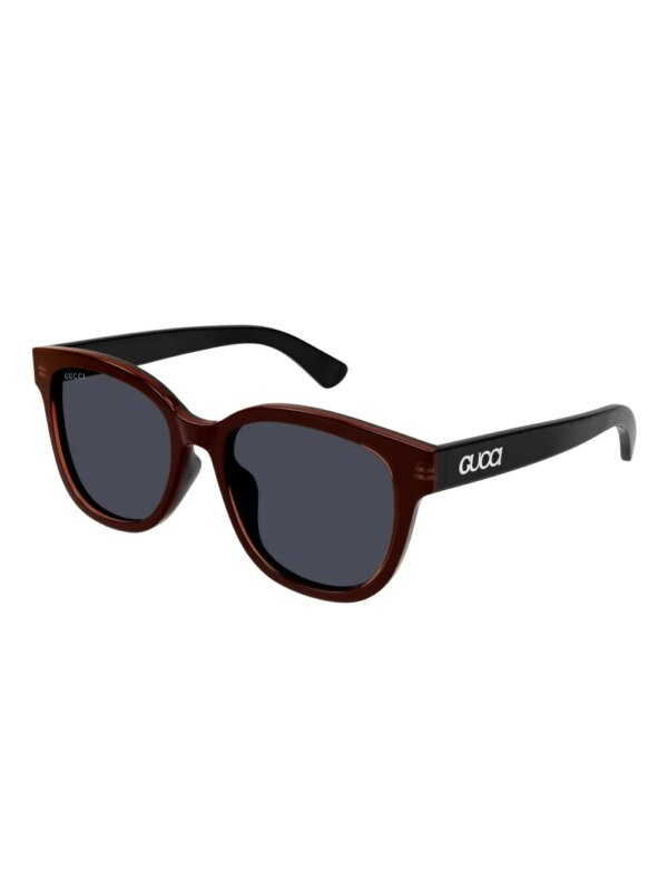 Gucci Eyewear Zonnebril met vierkant montuur - Zwart