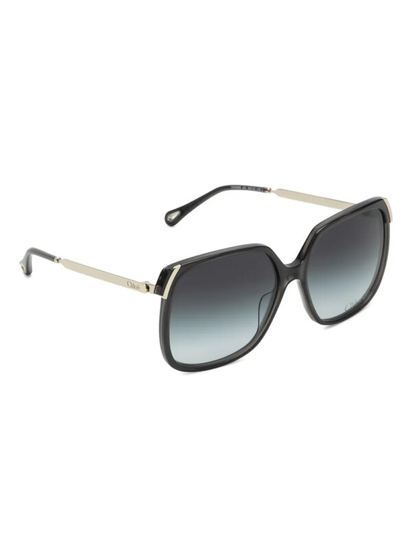 Chloé Eyewear Zonnebril met oversized montuur - Zwart