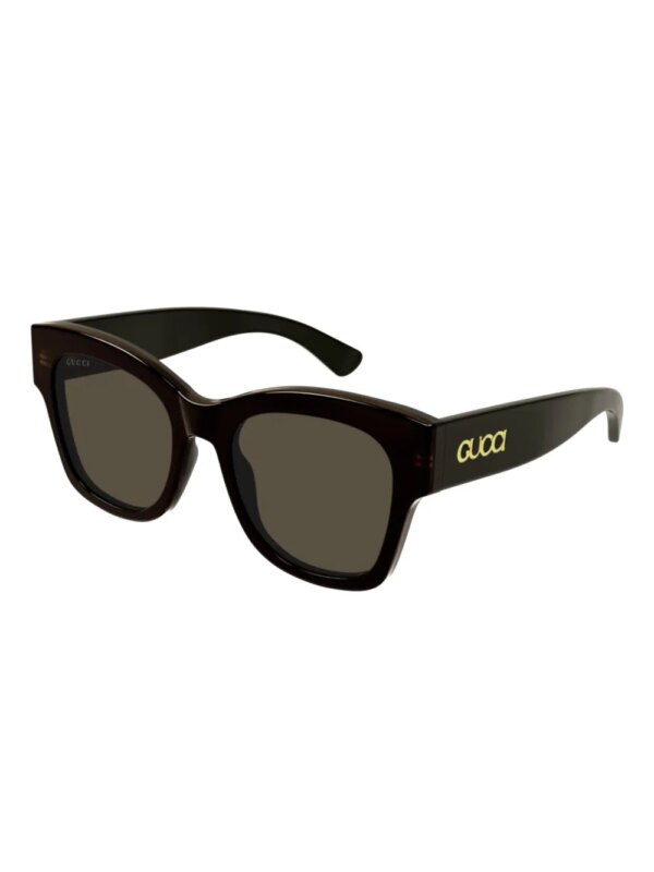 Gucci Eyewear Zonnebril met vlinder montuur - Bruin