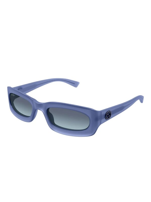 Gucci Eyewear Zonnebril met rechthoekig montuur - Blauw