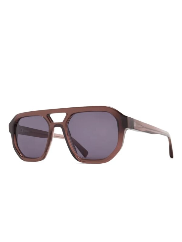 Mykita Amare zonnebril met geometrisch montuur - Bruin