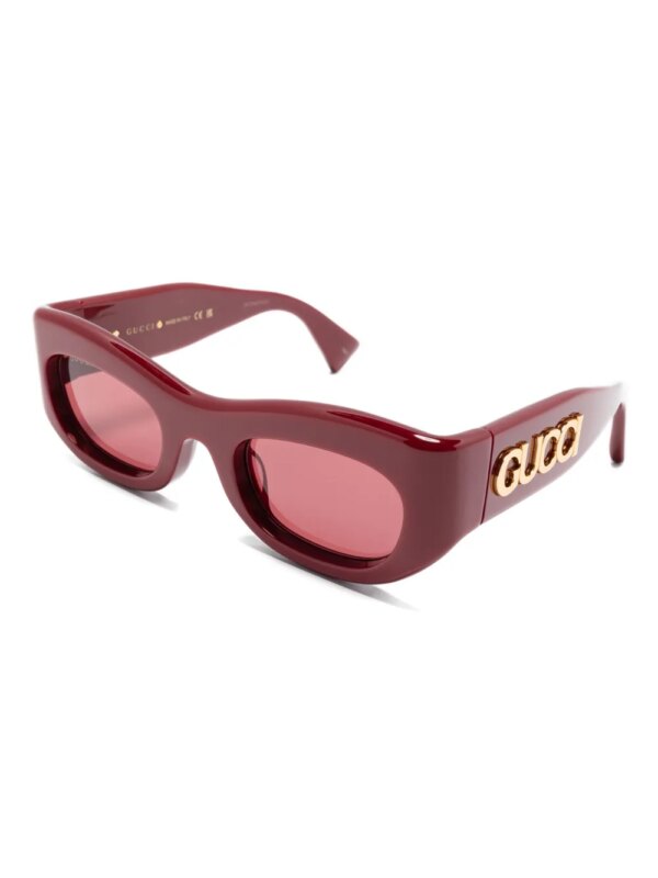 Gucci Eyewear Zonnebril met logo - Rood