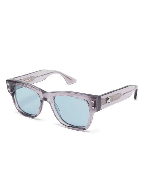 Moncler Eyewear Zonnebril met logoplakkaat - Grijs