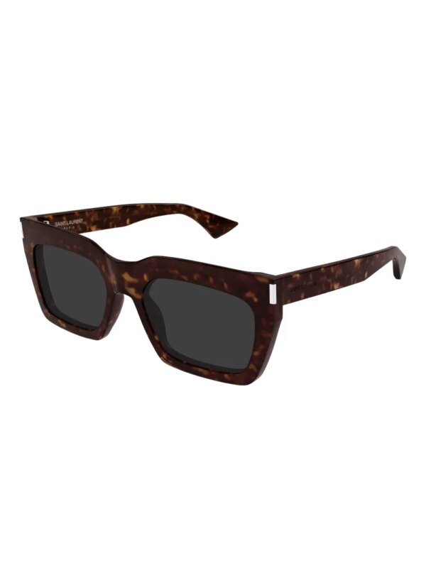 Saint Laurent Eyewear Zonnebril met vierkant montuur - Bruin