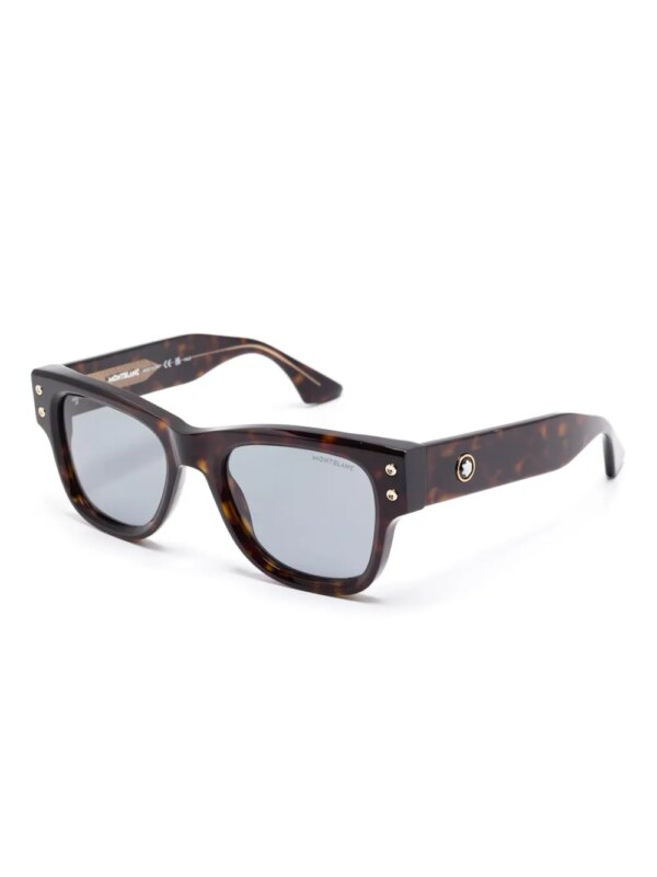 Montblanc Zonnebril met vierkant montuur - Bruin