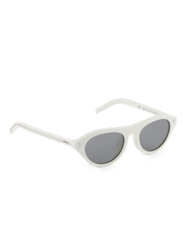 Prada Eyewear Zonnebril met ovalen montuur - Wit