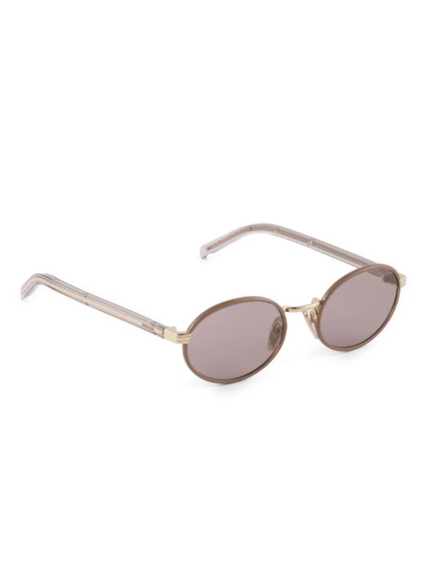 Prada Eyewear Zonnebril met rond montuur - Beige