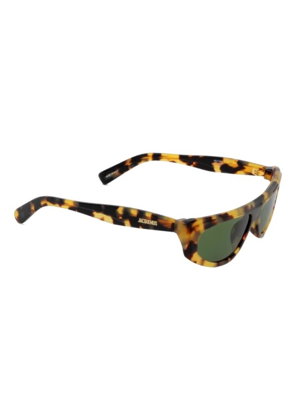 Jacquemus Casco zonnebril met schildpadschild-design en geometrisch montuur - Bruin