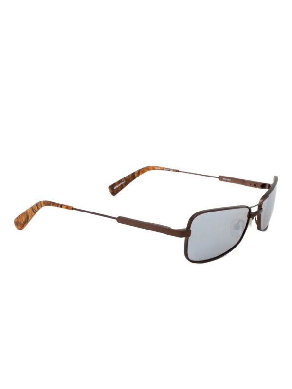 Jacquemus Zonnebril met rechthoekig montuur - Bruin