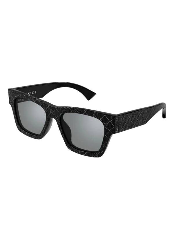 Gucci Eyewear Zonnebril met vierkant montuur - Zwart