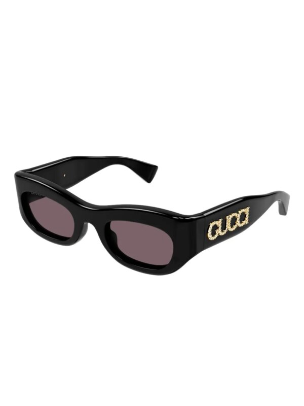 Gucci Eyewear Zonnebril met ovalen montuur - Zwart