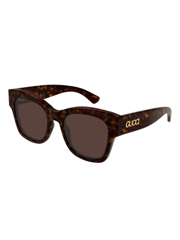 Gucci Eyewear Zonnebril met vierkant montuur - Bruin