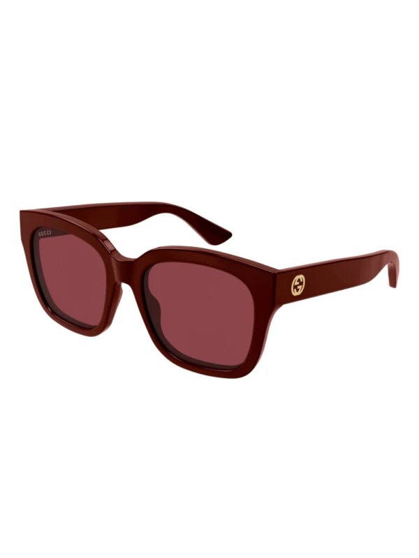 Gucci Eyewear Zonnebril met vierkant montuur - Rood