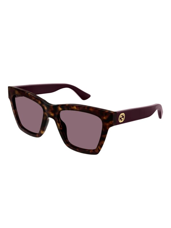 Gucci Eyewear Zonnebril met vierkant montuur - Bruin