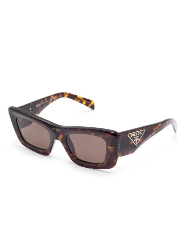 Prada Pre-Owned Zonnebril met logo - Bruin