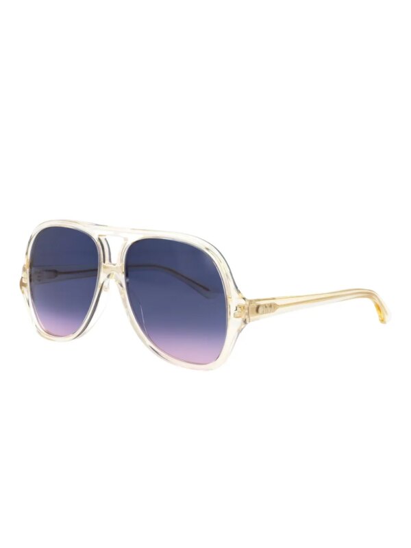 Chloé Eyewear Zonnebril met oversized montuur - Wit