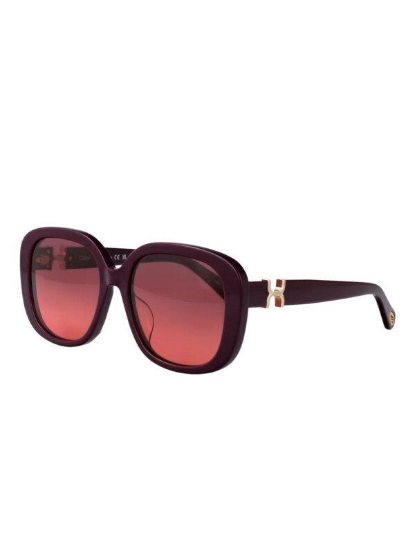 Chloé Eyewear Zonnebril met oversized montuur - Rood