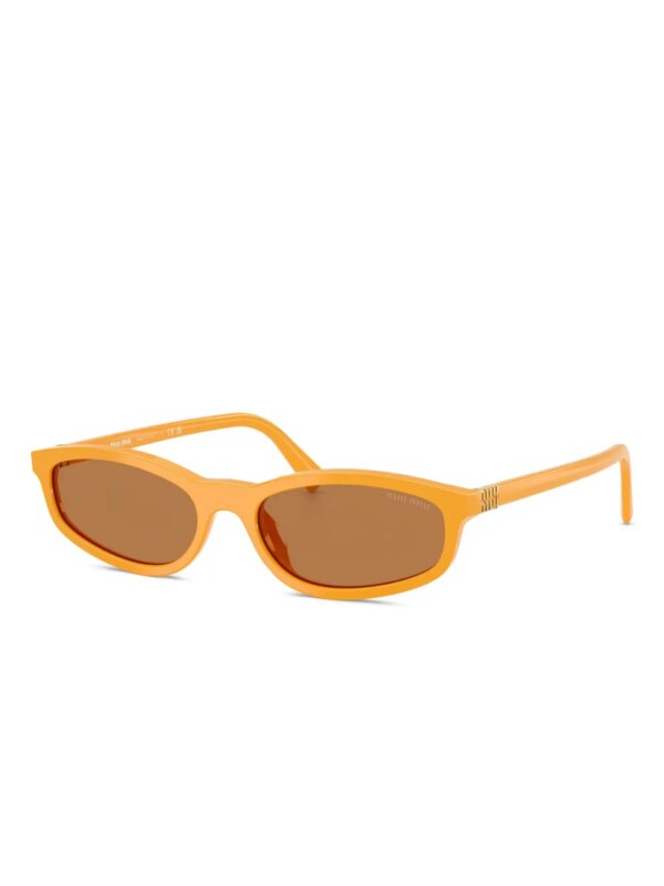Miu Miu Eyewear Zonnebril met logo - Oranje