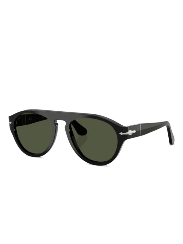 Persol Zonnebril met ovalen montuur - Zwart