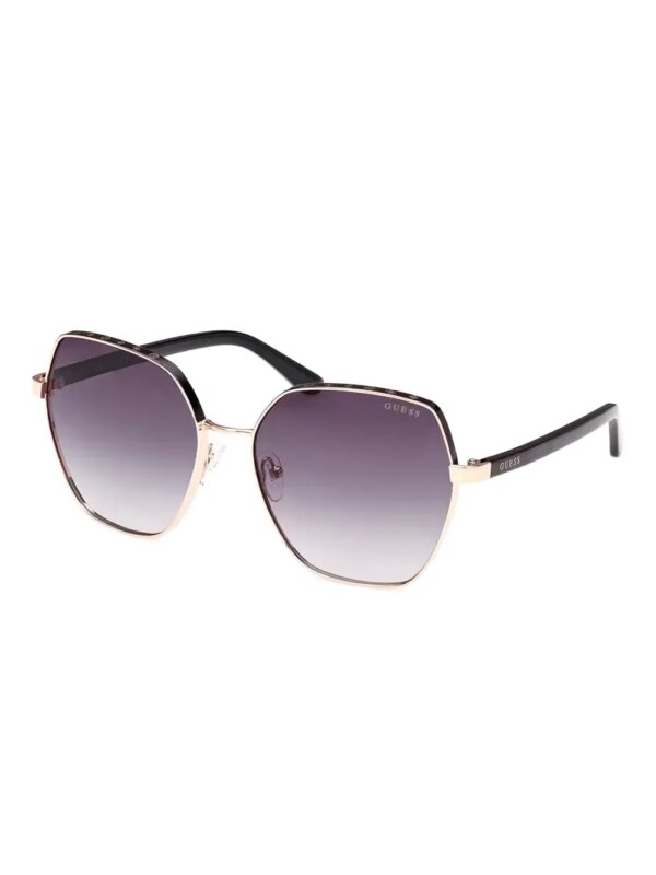 GUESS EYEWEAR Zonnebril met geometrisch montuur - Goud