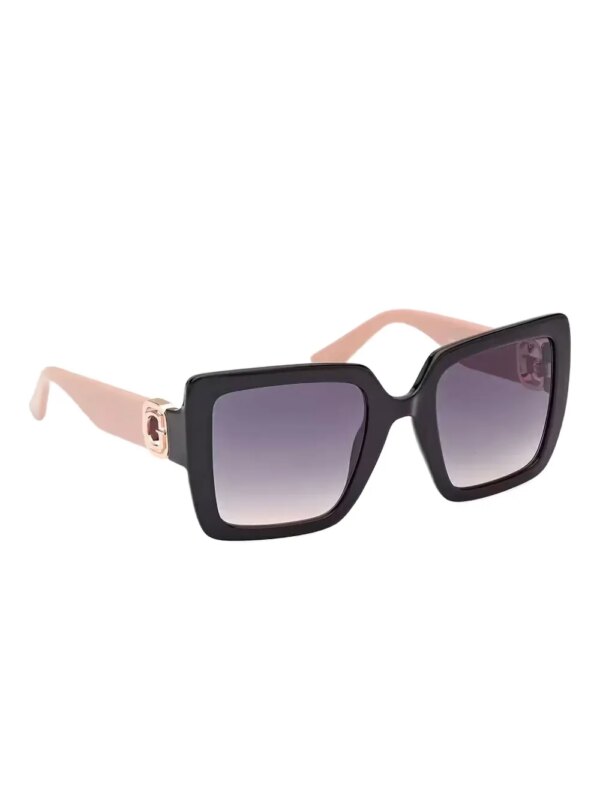 GUESS EYEWEAR Zonnebril met vierkant montuur en logoplakkaat - Roze