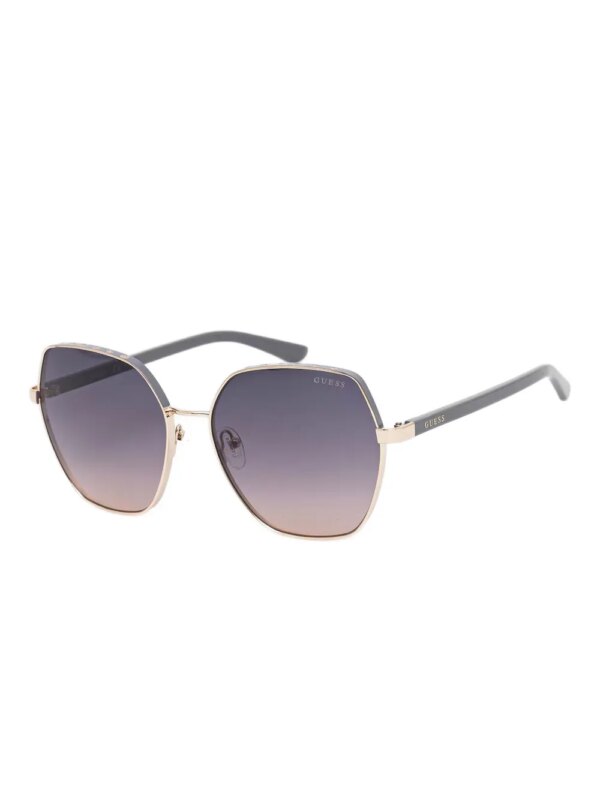GUESS EYEWEAR Zonnebril met geometrisch montuur - Grijs