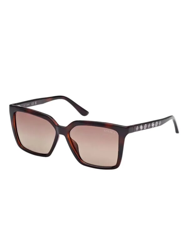 GUESS EYEWEAR Zonnebril met vierkant montuur - Bruin