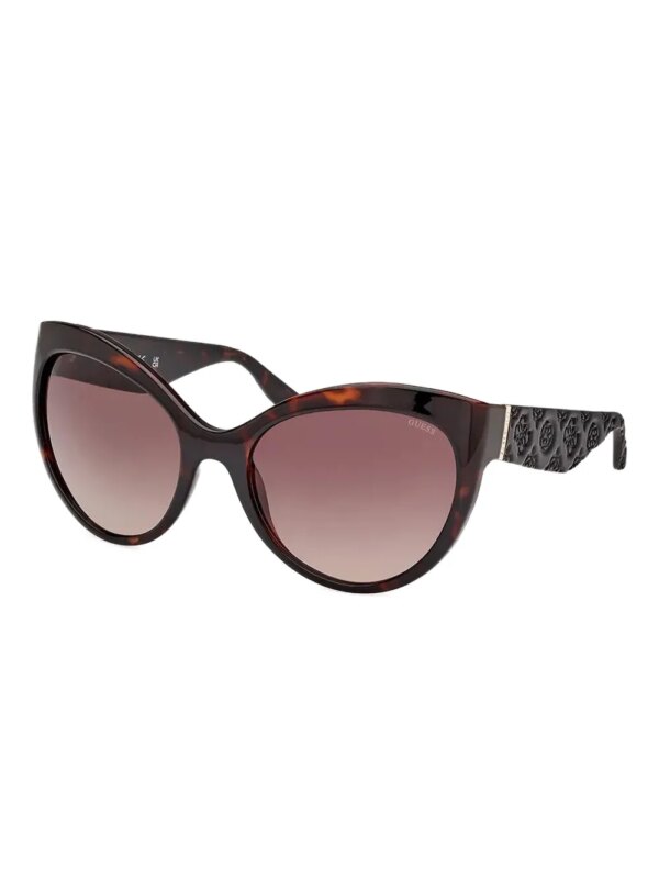 GUESS EYEWEAR Zonnebril met cat-eye montuur en schildpadschild design - Bruin