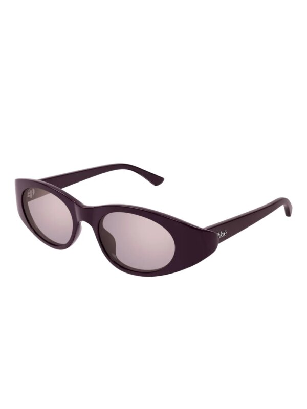 Chloé Eyewear Zonnebril met ovalen montuur - Paars