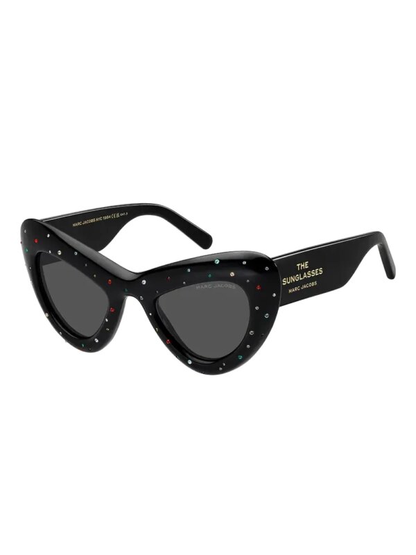 Marc Jacobs Eyewear 798 zonnebril met cat-eye montuur en kristallen - Zwart