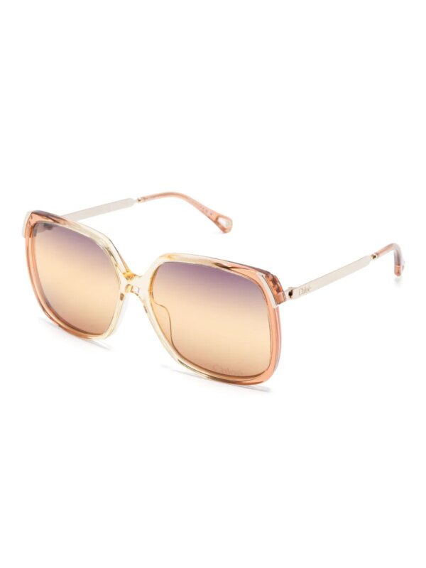 Chloé Eyewear Zonnebril met vierkant montuur - Oranje