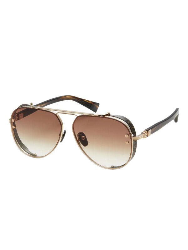 Balmain Eyewear Zonnebril met piloten montuur - Bruin