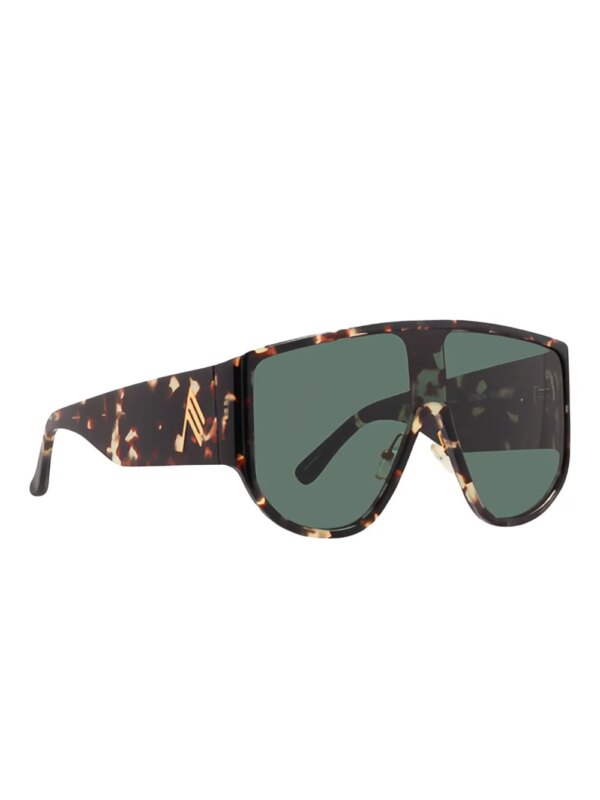 Linda Farrow Zonnebril met schildpadschild-design - Bruin
