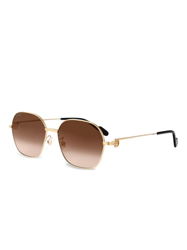 Cartier Eyewear Zonnebril met geometrisch montuur - Goud