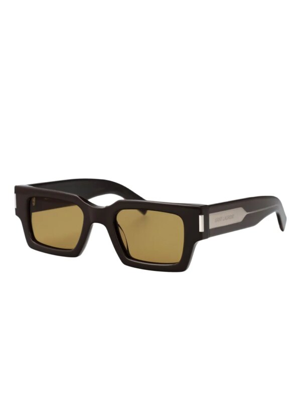 Saint Laurent Eyewear Zonnebril met rechthoekig montuur - Zwart