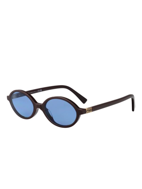 Miu Miu Eyewear Zonnebril met ovalen montuur - Zwart