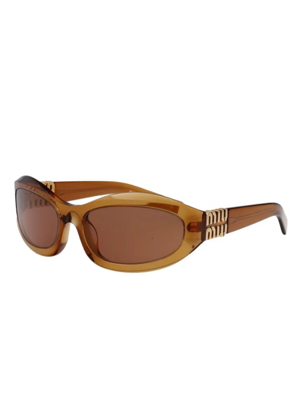 Miu Miu Eyewear Zonnebril met schild montuur - Bruin